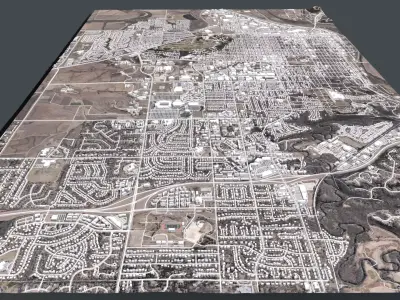 Cityscape  Saint Louis Missouri USA 3D model