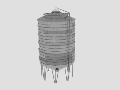  Sharman Farm Silo  Low-poly 3D model