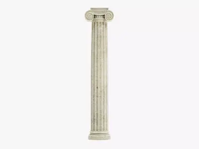 Ionic Column V2 - Old Volute Classical Pillar 3D model