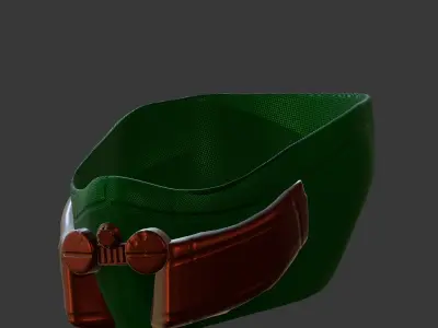 Gas mask helmet 3d model scifi Low-poly  Low-poly 3D model 225