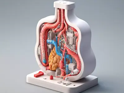 Cybernetic Organism Anatomy Model Low-poly 3D model