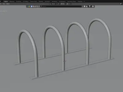 Bicycle Parking Rack 3D model