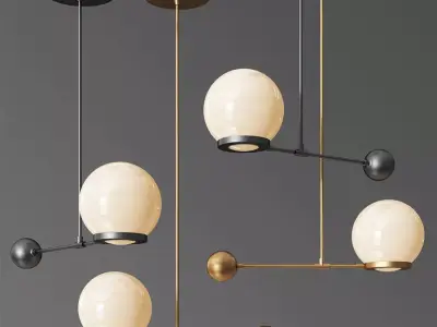 Contrapesso 8 inch Globe Led Pendant 3D model