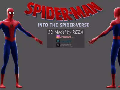 Spider-man Into the Spider-verse ITSV Peter Parker SUIT 3D Model 3D model