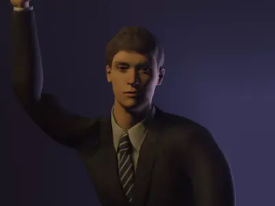 Fully Rigged Male Character 3D model