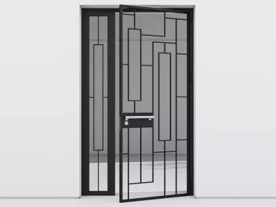 Aluminium door 291 3D model