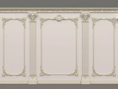 Wall Molding in Classic French style 27 3D model