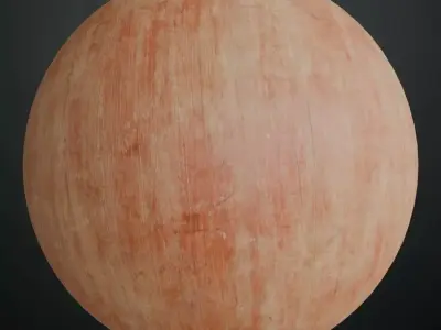 Weathered Red Peeling Painted Wood PBR Seamless Texture