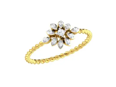 Women Ring Render 3dm STL OBJ FBX Details 3D print model 23