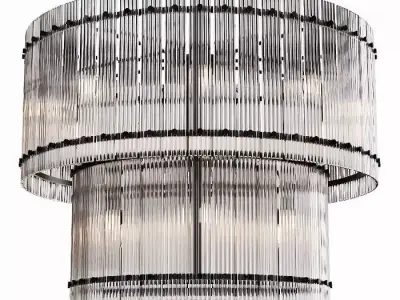 Restoration Hardware SAN MARCO 2-TIER ROUND CHANDELIER 36 Black 3D model