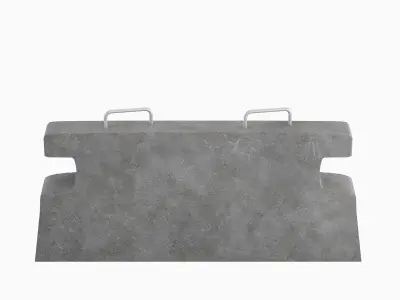 Stone Barrier 03 Low-poly 3D model