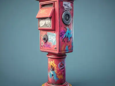 Stylized Postboxes 3D model