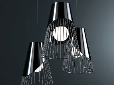 Conic Section Pendant Light 3D model