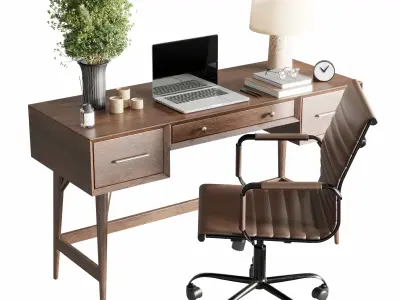 Collection Office Furniture 3D Model Pack