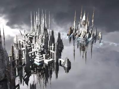 Frozen Ice palace 1 kit bash 3D model