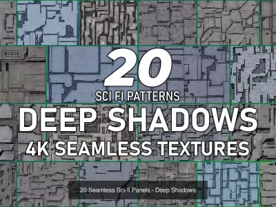 200 Seamless Sci-fi Panels - Collection Vol 1 Texture