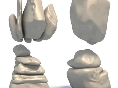 Rock Pack 4 Stone Models for Printing  3D print model