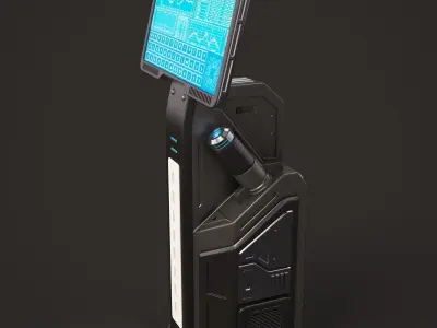 Sci Fi Terminal 02 Stylized 3D model