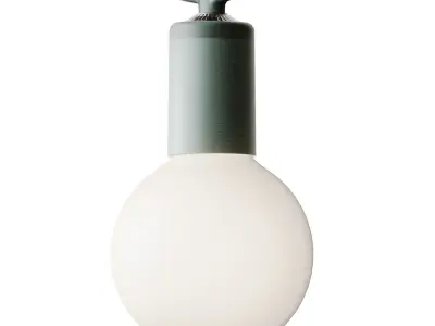 Simple Geometric Frame Drop Pendant Lamp Pink and Blue 3D model