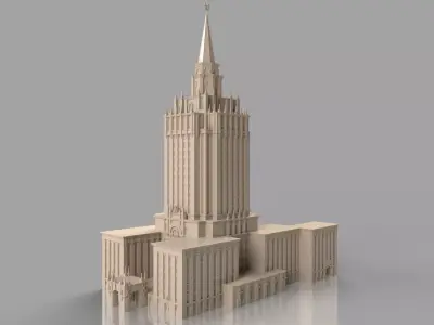 Hotel Leningradskaya Moscow 3D model