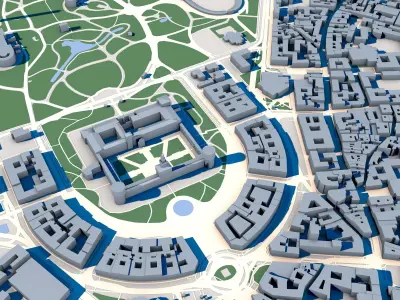 Porta Sempione Milan Italy 3D model