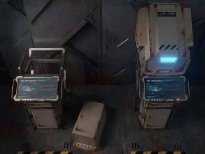 Abandoned military base command center 3D model