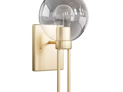 Harriet Single Transparent Dimmable Bath Sconce 3D model