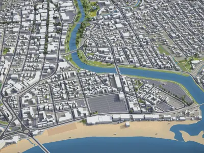 Santa Cruz  Low-poly 3D model