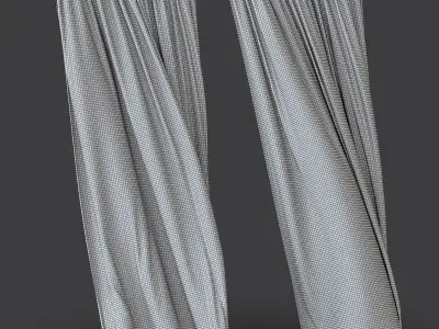 Curtain in the wind 3D model