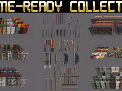 PBR Game Ready Collection - 40 Models 3D Model Pack