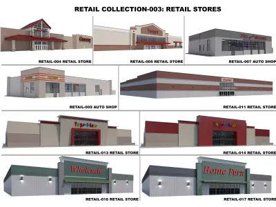 Retail Collection-003 Retail Stores 3D model