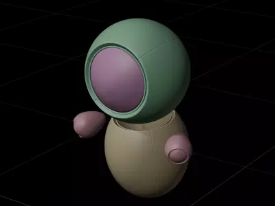 Valentine Sphere Robot Top View 3D model