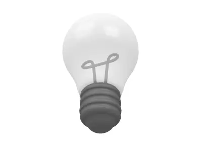 Light Bulb v1 001 Low-poly 3D model
