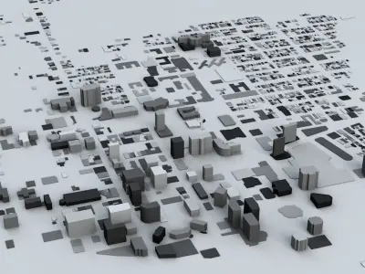 San Jose Streets and Buildings 3D model