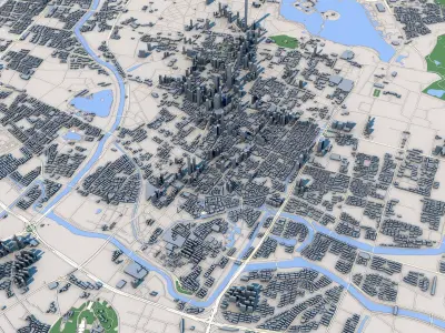 Nanjing City China 3D model