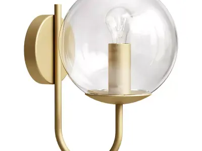 Brass and glass wall sconces Moricio 3D model