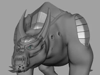 Monster with a super turn table 3D model