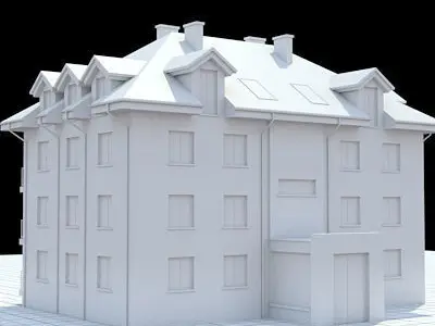Apartment building 3 3D model