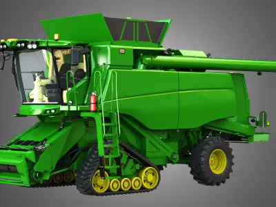 JD - T560 Hillmaster Harvester Combine  3D model
