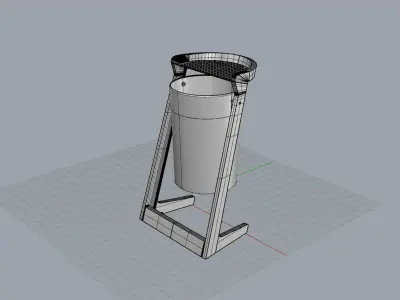 Trash Can - Urban Furniture Collection 3D model