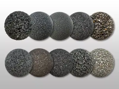 Gravel 01 - PBR 3D model