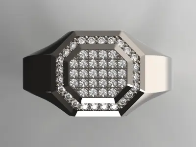 man gold ring mr0016 3D print model