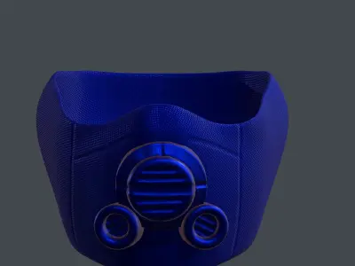 Gas mask helmet 3d model scifi Low-poly  Low-poly 3D model