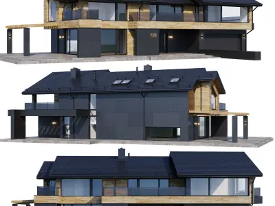 Modern house V87 3D model