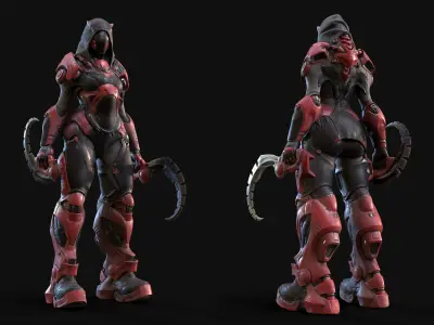 Mech sci fi 3d character  Low-poly 3D model