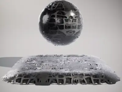 HQ PBR Textures Set Black Geometric Pattern Glossy Texture