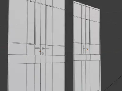 School Door Low-poly 3D model