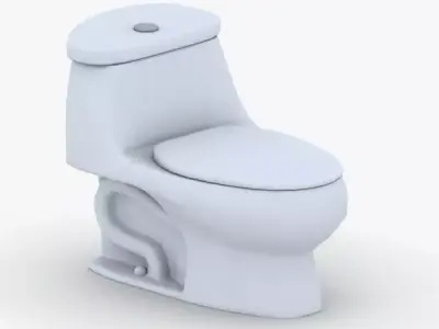 1537 - Toilet Low-poly 3D model