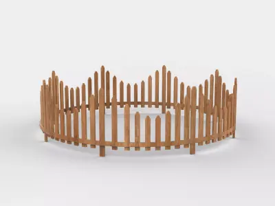 flexible picket fence  3D model