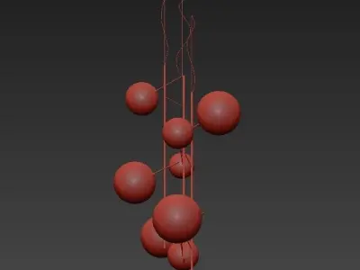 Gallotti Radice Bolle Tela Chandelier 3D model